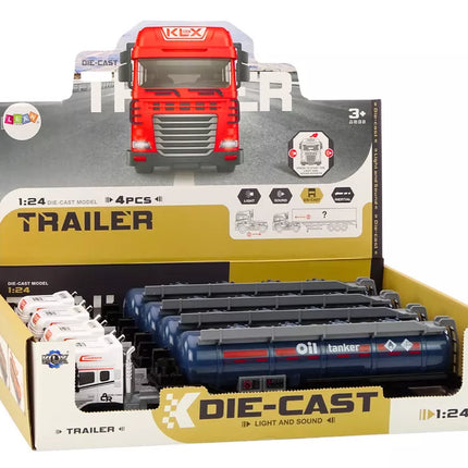 Kuro cisternos sunkvežimis TIR 1:24 Priekaba Garsai Šviesos