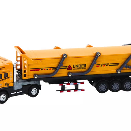 Sunkvežimis su priekaba TIR transporto priemonė 1:24 garsai šviesos geltonas