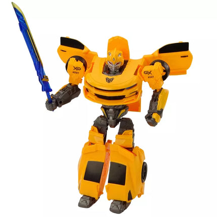 Automobilis-robotas 2in1 transformuojamas sportinis geltonas