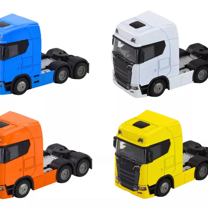 Sunkvežimis be priekabos 1:32, pakeliamas metalinis gaubtas, šviesos, garsai, važiuoja