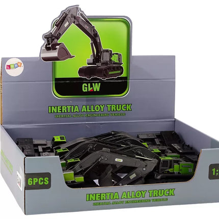 Vikšrinio ekskavatoriaus metalinis kaušas 1:55 juodas ir žalias