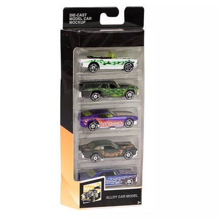 Automobilio spyruoklių rinkinys 1:64 metalinis 5 vnt.