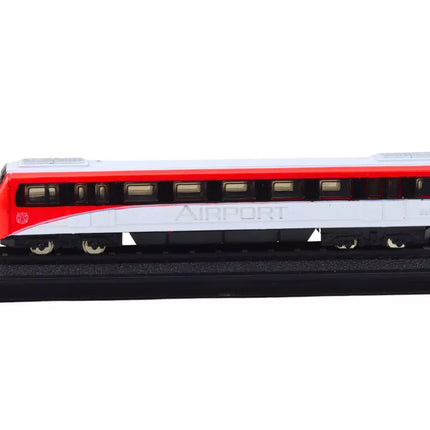 Kolekcinis raudonai baltas metalinis traukinio modelis 1:48