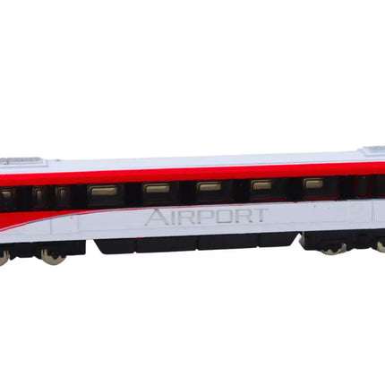 Kolekcinis raudonai baltas metalinis traukinio modelis 1:48