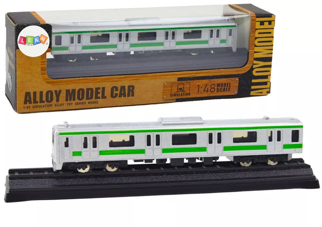 Kolekcinis modelio traukinio vagonas 1:48, metalinis, sidabrinis