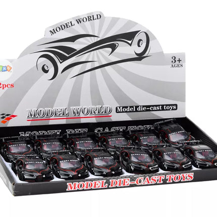 Sportinis automobilis 1:32 Veiksmo figūrėlė Spoileris Metalinis Juodas su garsais