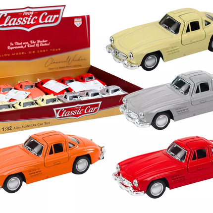 Klasikinis automobilis 1:32 Metalinis atidaromos durelės važiuoja