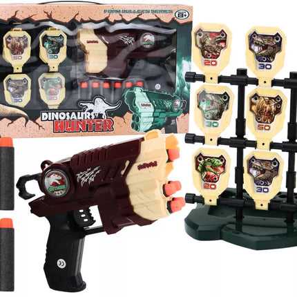 Putų dinozaurai Rudo dinozauro šautuvas su strėlyčių rinkiniu