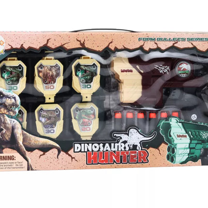 Putų dinozaurai Rudo dinozauro šautuvas su strėlyčių rinkiniu