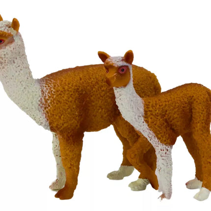 Figūrėlė Suaugusi Lama 8 cm su jauna Lama 6 cm Pasaulio Gyvūnai