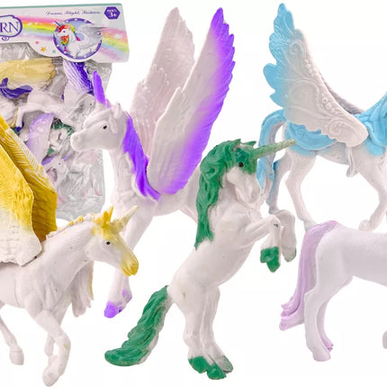 Vienaragių Pegaso figūrėlių rinkinys „White Magic“, 6 vnt.