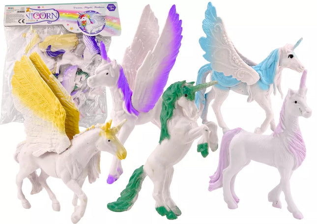 Vienaragių Pegaso figūrėlių rinkinys „White Magic“, 6 vnt.