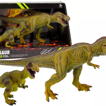 Dinozaurų figūrėlės Tyrannosaurus su mažu rinkiniu 2 vnt.