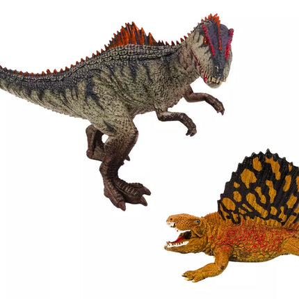 Dinozaurų figūrėlės Dimetrodonas Alosaurus rinkinys, 2 vnt.