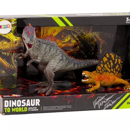 Dinozaurų figūrėlės Dimetrodonas Alosaurus rinkinys, 2 vnt.
