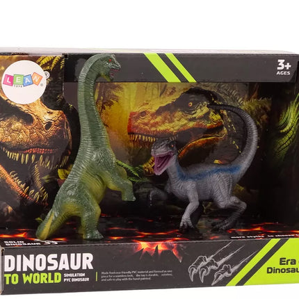 Dinozaurų figūrėlių rinkinys Brachinosaurus Velociraptor 2vnt.