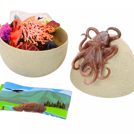 Kiaušinis su jūros gyvūnų ir augalų figūrėlėmis Aštuonkojis 26 El