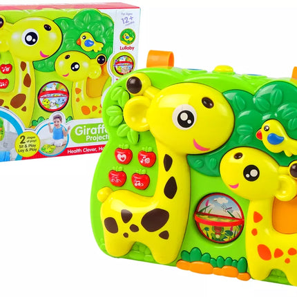 Žirafa 2 viename projektorius - lovelės pakabukas kūdikiui