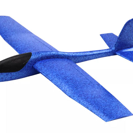 Didelis polistireninis lėktuvas, putplasčio lengvasis sklandytuvas, mėlynas, 68 cm