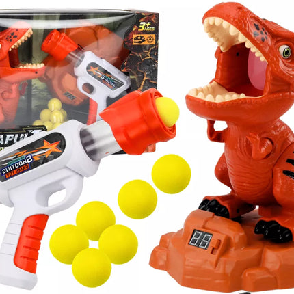 Šaudymo žaidimas dinozaurai, arkadinis kamuoliukų šautuvo rinkinys