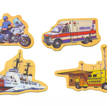 Medinių magnetų rinkinys Transporto priemonės Laivai Lėktuvai 20 vienetų