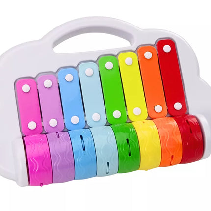 Vaivorykštiniai cimbolai, instrumentas vaikams, edukacinis, interaktyvus, spalvingas