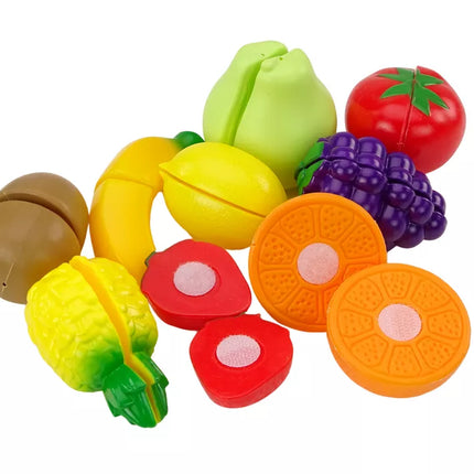 Vaisių pjaustymo rinkinys dėžutėje, 9 dalys, žalias peilis