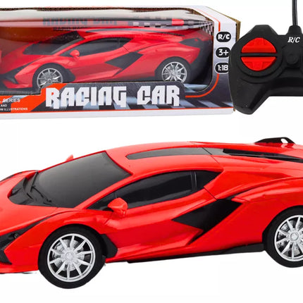 Žaislinis nuotoliniu būdu valdomas sportinis automobilis RC 1:22 raudonas
