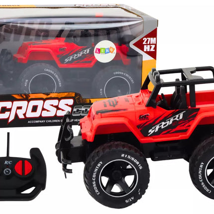 Žaislinis automobilis Nuotoliniu būdu valdomas bekelės automobilis RC 1:18 Raudonas