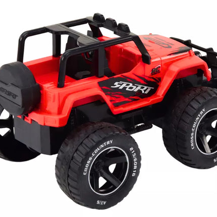 Žaislinis automobilis Nuotoliniu būdu valdomas bekelės automobilis RC 1:18 Raudonas