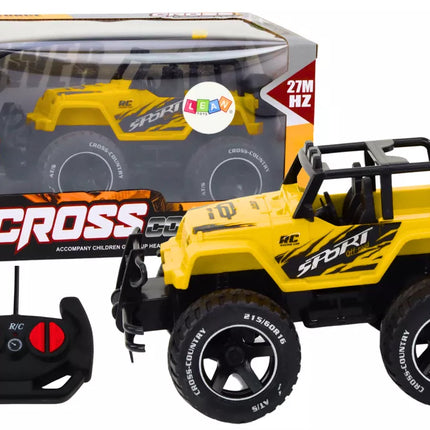 Žaislinis visureigis automodelis su nuotoliniu valdymu RC 1:18 geltonas
