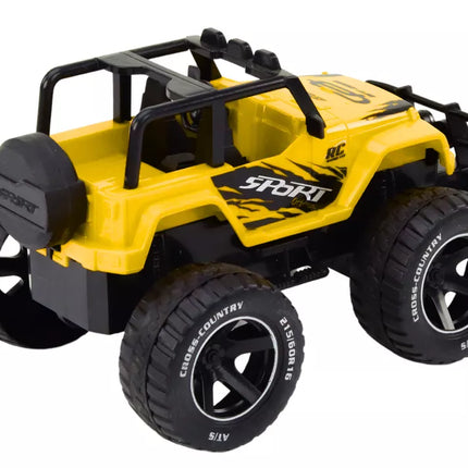 Žaislinis visureigis automodelis su nuotoliniu valdymu RC 1:18 geltonas