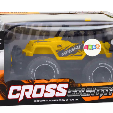 Žaislinis visureigis automodelis su nuotoliniu valdymu RC 1:18 geltonas