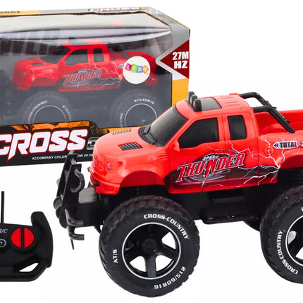 Žaislinis automobilis Nuotoliniu būdu valdomas bekelės automobilis RC 1:18 Raudonas