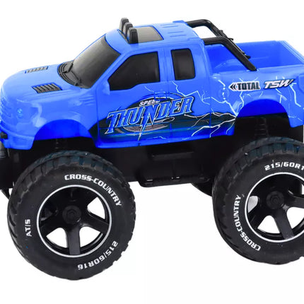 Žaislinis automobilis nuotoliniu būdu valdomas visureigis RC 1:18 mėlynas