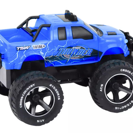 Žaislinis automobilis nuotoliniu būdu valdomas visureigis RC 1:18 mėlynas