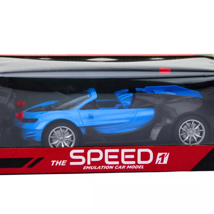 Žaislinis automobilis nuotoliniu būdu valdomas sportinis automobilis RC 1:18 mėlynas