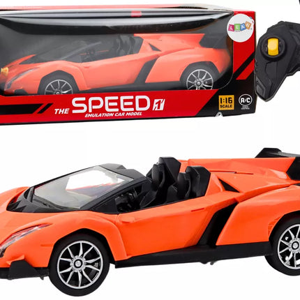 Nuotoliniu būdu valdomas sportinis automobilis RC 1:16 oranžinis