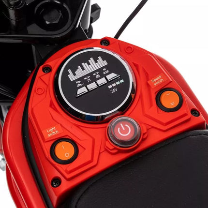 Krosinis dviratis su SX2328 raudona baterija