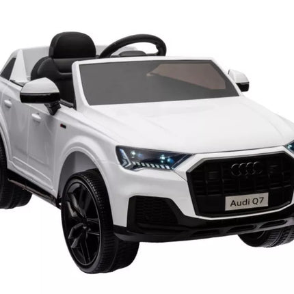 Audi Q7 akumuliatorinis automobilis, baltas