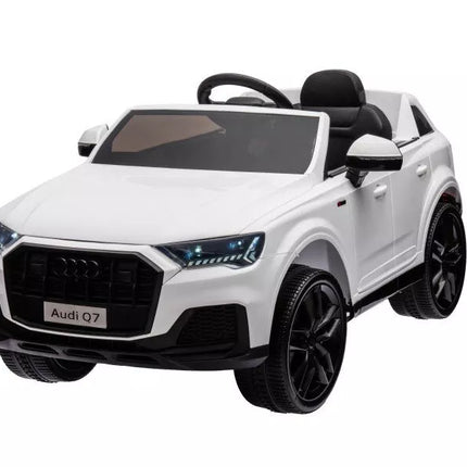 Audi Q7 akumuliatorinis automobilis, baltas