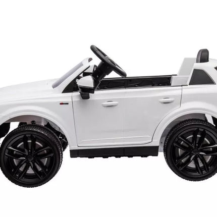 Audi Q7 akumuliatorinis automobilis, baltas