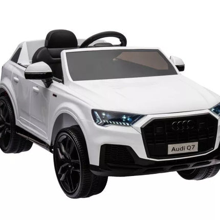 Audi Q7 akumuliatorinis automobilis, baltas