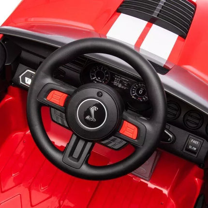Automobilis su baterijomis Ford Mustang GT500 Shelby, raudonas