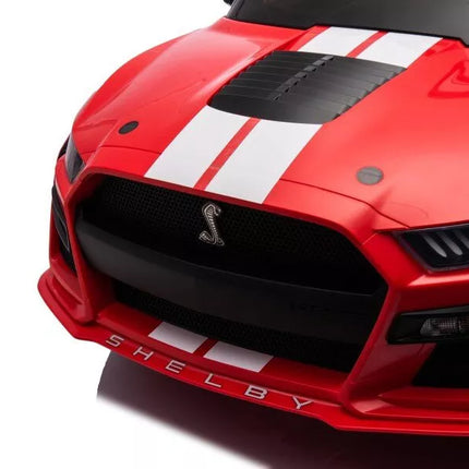 Automobilis su baterijomis Ford Mustang GT500 Shelby, raudonas