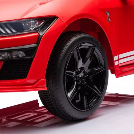 Automobilis su baterijomis Ford Mustang GT500 Shelby, raudonas