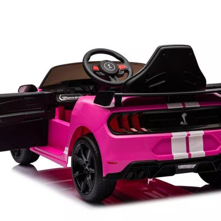 Akumuliatorinis automobilis Ford Mustang GT500 Shelby rožinis