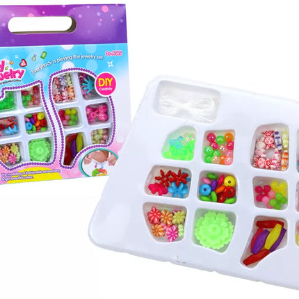 Kūrybinis karoliukų rinkinys spalvingiems papuošalams gaminti