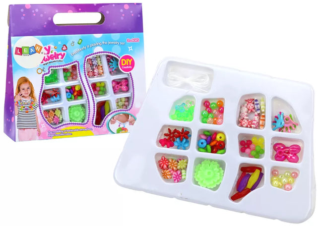 Kūrybinis karoliukų rinkinys spalvingiems papuošalams gaminti