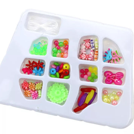 Kūrybinis karoliukų rinkinys spalvingiems papuošalams gaminti